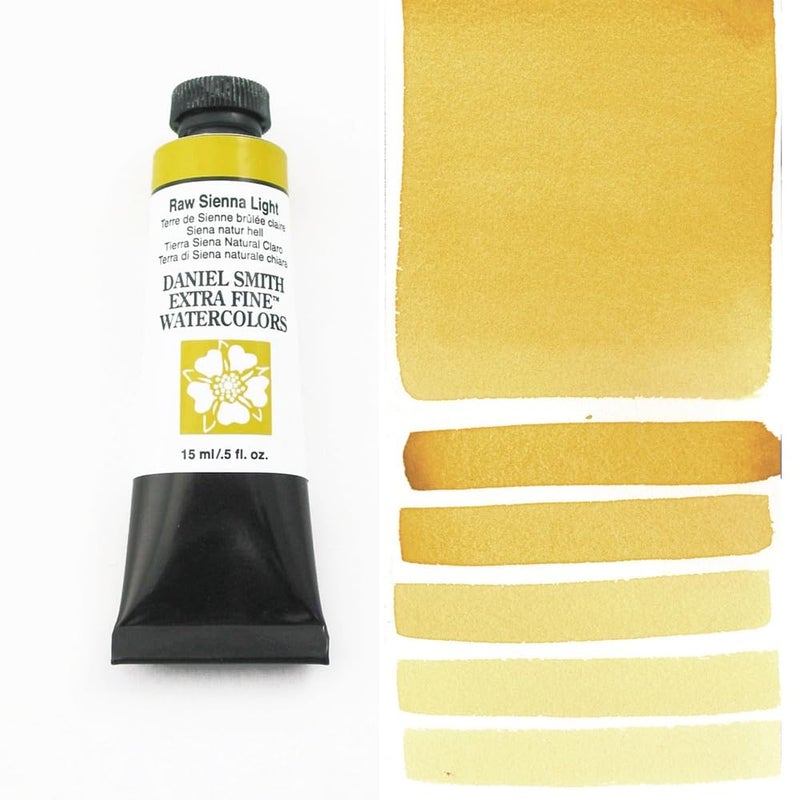 Daniel Smith Extra Fine Watercolor Paint, 15ml Tube, Raw Sienna Light, 284600233 - Image 2